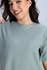 Zivame 2 Mile Fashion Knit Cotton Loungewear Dress - Iceberg Green — thumbnail 6